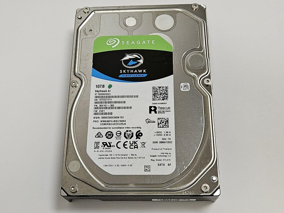 10TB SATA 7.2K 3.5” Seagate