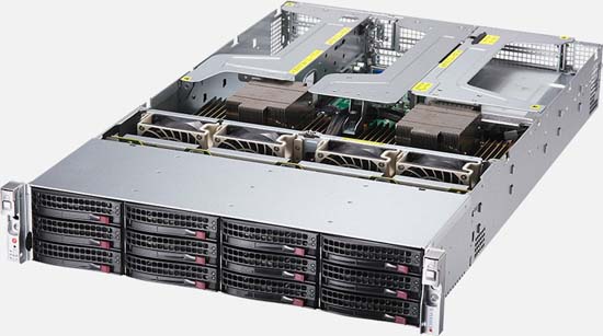 Supermicro AS-2023US-TR4 Server 2U12盘 NVMe Dual CPU AMD霄龙 H11DSU-IN